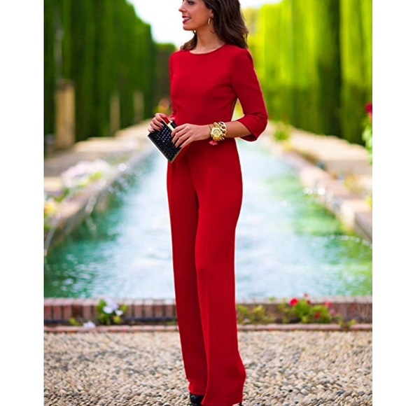 Pants - 🆕Sexy Backlesss Clubwear 1/2 Sleeve Long Jumpsuit