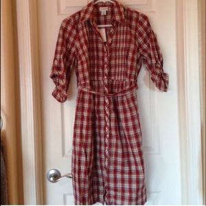 Red tan and black maternity dress NWOT