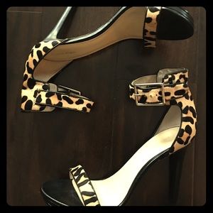 Calvin Klein Leopard print Heels with ankle strap