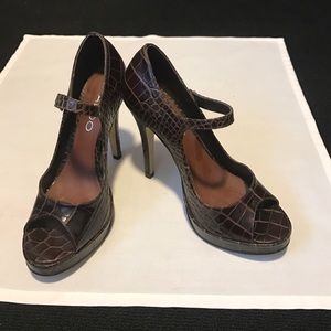 Aldo open toe Mary Jane inspired heels