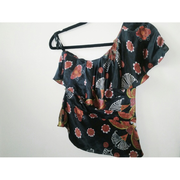 French Connection silk flotal blouse