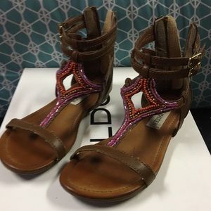 STEVE MADDEN Girl's Beaded Sandals