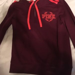 pink half zip hoodie!!