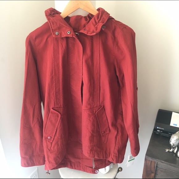 Burnt organize/ rustic red utility jacket