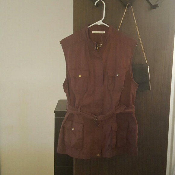 Brown Charlotte Russe utility vest