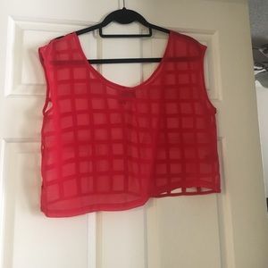 Red crop top