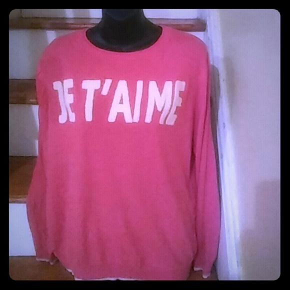 "Je T'aime" Statement Sweater
