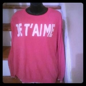 "Je T'aime" Statement Sweater