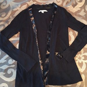 LC Black Cardigan with black Sequins Details