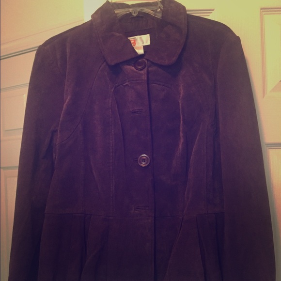 Purple Suede Jacket by Bernardo Collection