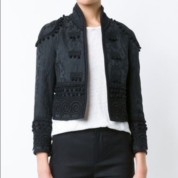 Derek Lam 10 Crosby Matador Crop Jacquard Jacket