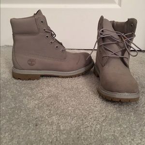 Woman's Grey Timberlands