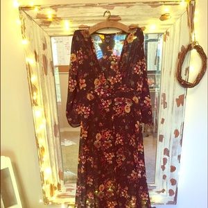 Winter floral sheer duster