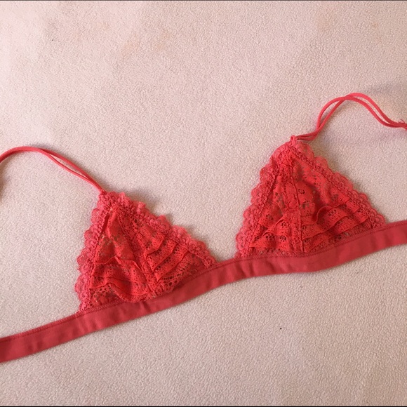 Delicate Lacey coral bralette