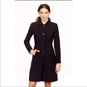 J.Crew Black Double Cloth Lady Day Coat