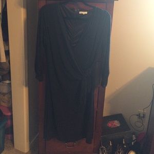 Black wrap dress