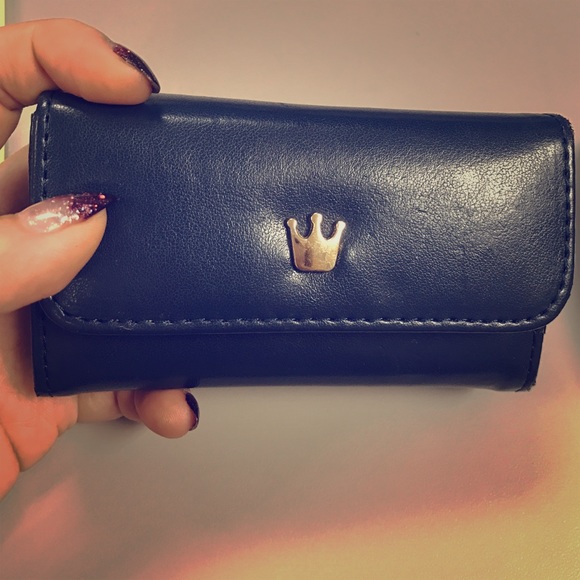 Duo color coin/card pouch with key ring