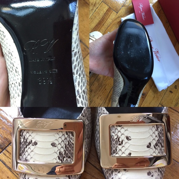 SOLD RV Roger Vivier python snakeskin pumps buckle - Picture 2 of 4