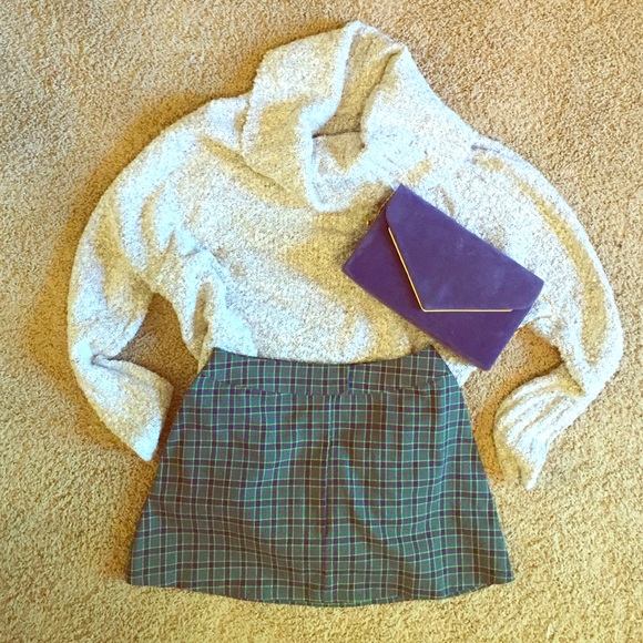 VINTAGE free people plaid mini