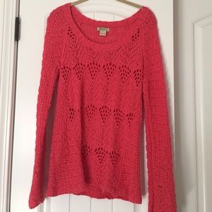 Lucky Brand coral sweater