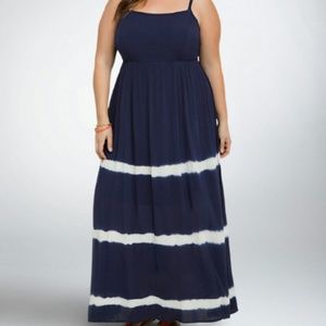 Torrid Blue Tie Dye Gauze Dress