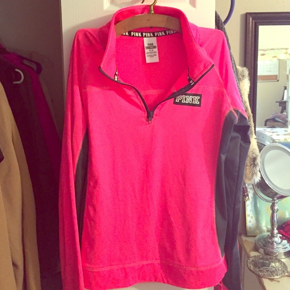 PINK quarter zip pullover