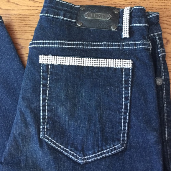Tru Luxe Jeans with Diamond Design Straight Leg! - Picture 2 of 3