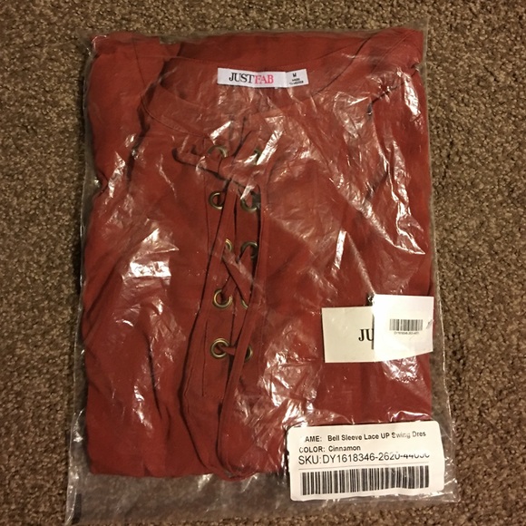 ❌SOLD❌Cinnamon Bell Sleeve Swing Dress - Picture 4 of 8