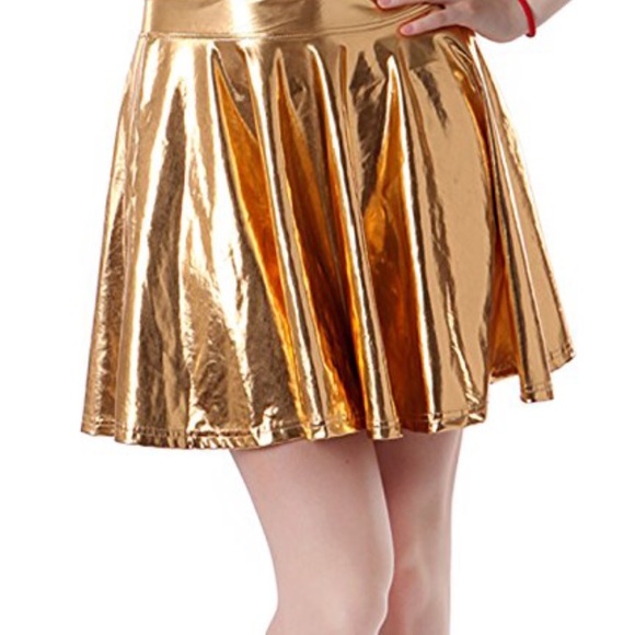 Metallic Gold Skirt - Picture 2 of 2