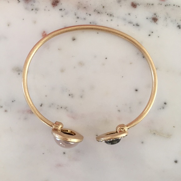 "Caroline" Bracelet || Clear Crystal Halo Cuff - Picture 3 of 6