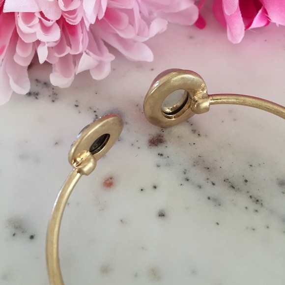 "Caroline" Bracelet || Clear Crystal Halo Cuff - Picture 4 of 6