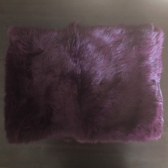 DVF purple fur snood