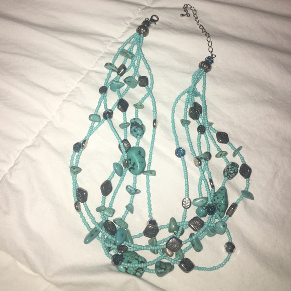 Turquoise beaded necklace