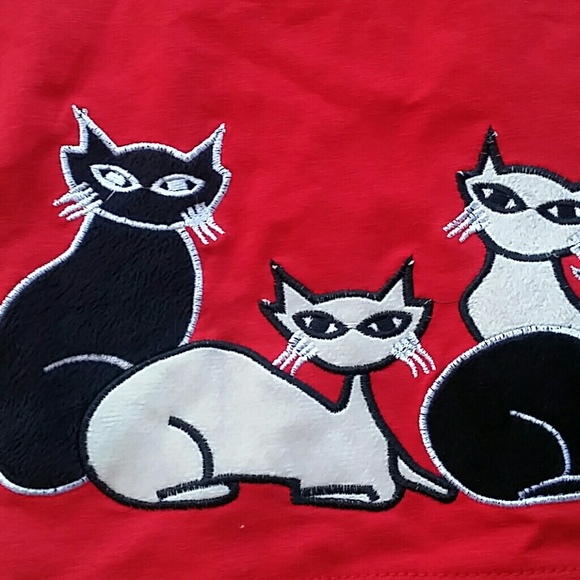 NWOT Long sleeve wide kitties top - Picture 2 of 3