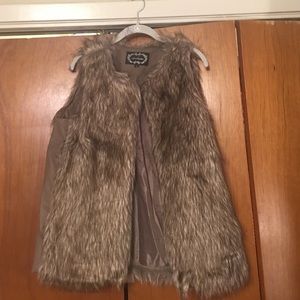 Faux fur vest