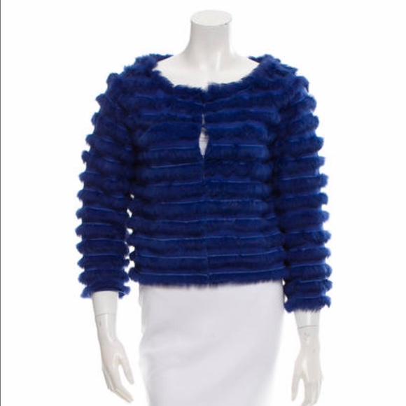 Alice + Olivia real fur coat size small