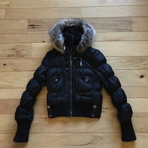 Black Rivet Winter Puffer