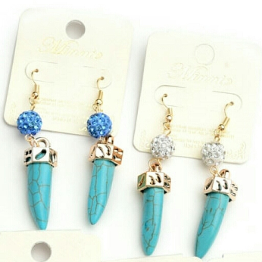Jewelry | SEMI PRECIOUS STONE & CRYSTAL EARRINGS - Picture 4 of 8