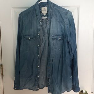 Denim flannel shirt from American Eagle