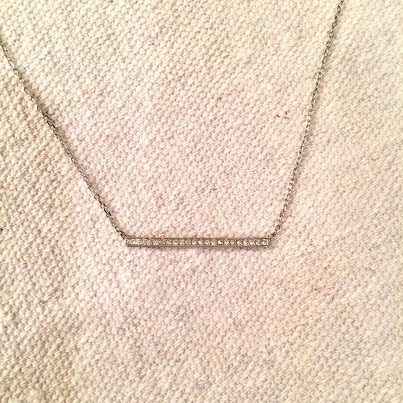 Michael Kors pave silver pendent necklace