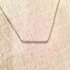 Michael Kors pave silver pendent necklace