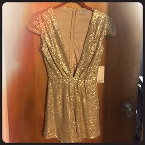 Sequin blush pink romper