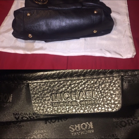 Authentic Michael Kors Fulton  Black Handbag - Picture 3 of 4