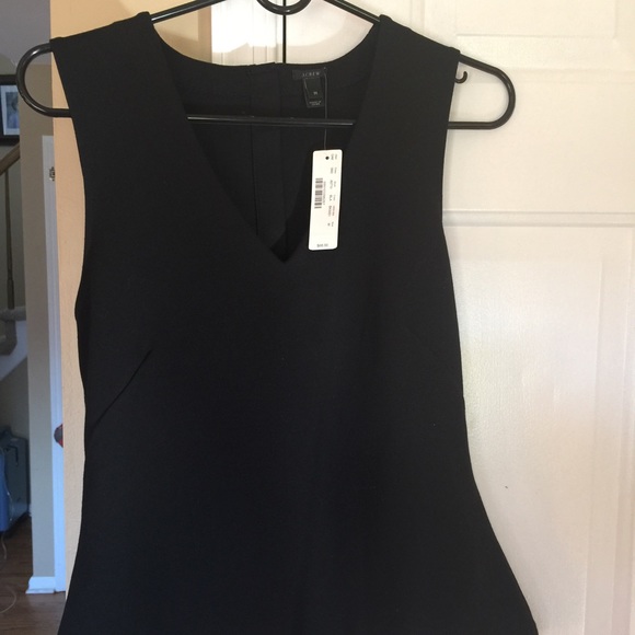 J Crew sleeveless top, black