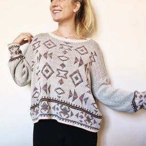 TOBI Aztec print sweater