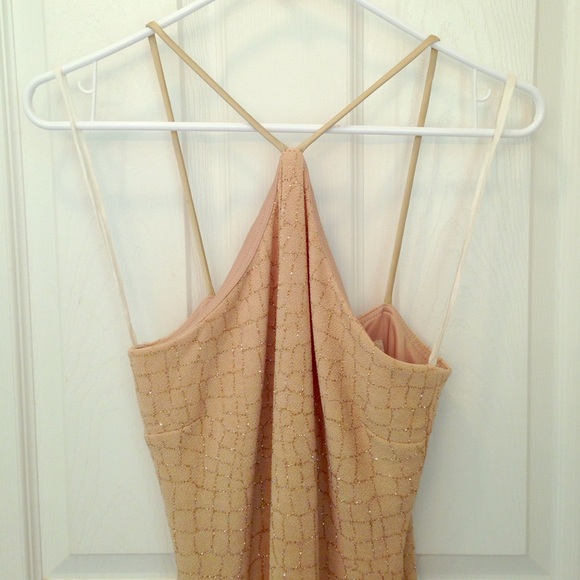 Cache Cream/Tan Formal Dress