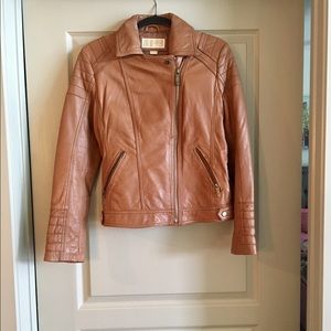 SALE Michael Kors Brown leather jacket!! 💕💕