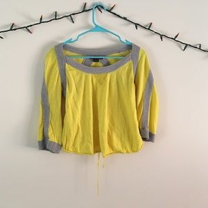 Yellow with Gray Accents Armani top