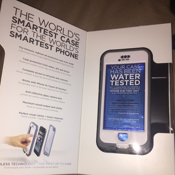 White and Grey Lifeproof phone case