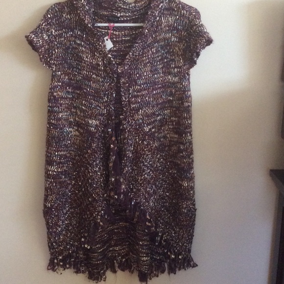 Frayed long top made with ribbons NWT - Picture 2 of 2